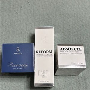 Earth Tech Respirare Face Serum, Face Cream and Peeling Gel